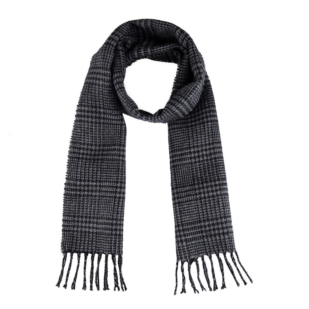NWT Dockers Reversible Classic Glen Check Plaid to Herringbone Men’s Scarf